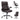 Chic Ergonomic PU Leather Desk Chair with Adjustable Armrests