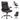 Ergonomic High Back PU Leather Office Chair with Flip-Up Armrests