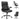 Sleek Ergonomic PU Leather High Back Office Chair with Flip-Up Armrests