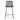 Chic Rattan & Steel Counter Chair Duo - Modern Black Finish (17.5"x20"x34")