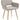 Chic Beige Upholstered Dining Chair with Sleek Metal Legs - Modern Elegance