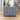 Chic Grey Blue Kitchen Cart: Wood Top, Locking Wheels & Storage