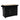 Expandable Kitchen Island - Spice & Towel Rack, Solid Wood Top - Black