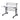 Height Adjustable Rolling Writing Desk - White